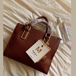 Miztique Burgundy Brown Leather Bag