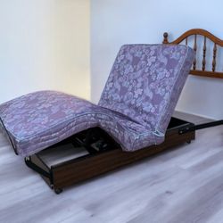 Posturematic Twin Size Adjustable Bed Foundation w/ Headboard