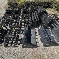 Skid steer attachments grapple bucket skeleton bucket