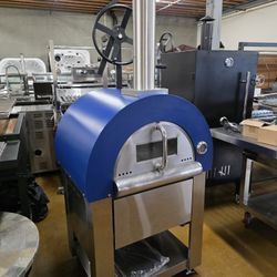 Wood Burning Pizza Oven With Custom Blue Shell
