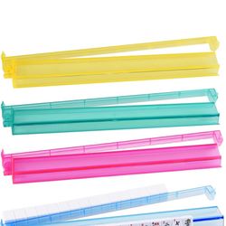 Acrylic Mahjong All-in-One Tile Rack & Pusher, Set of 4 (Colorful)Alengduo