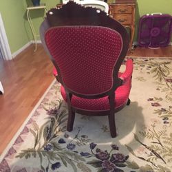 Antique Red Spoon Chair
