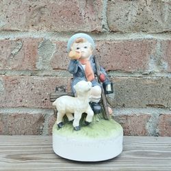 Vintage Edelweiss Boy/Horn Music Box 