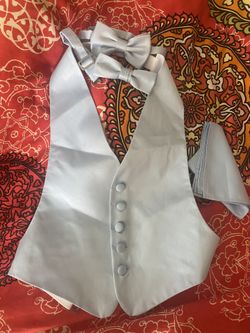 Boys Wedding Vest Light Blue 