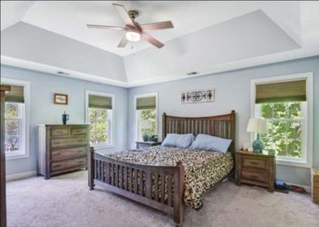 King size furniture set. Bed, 2 dressers, 2 bedside tables