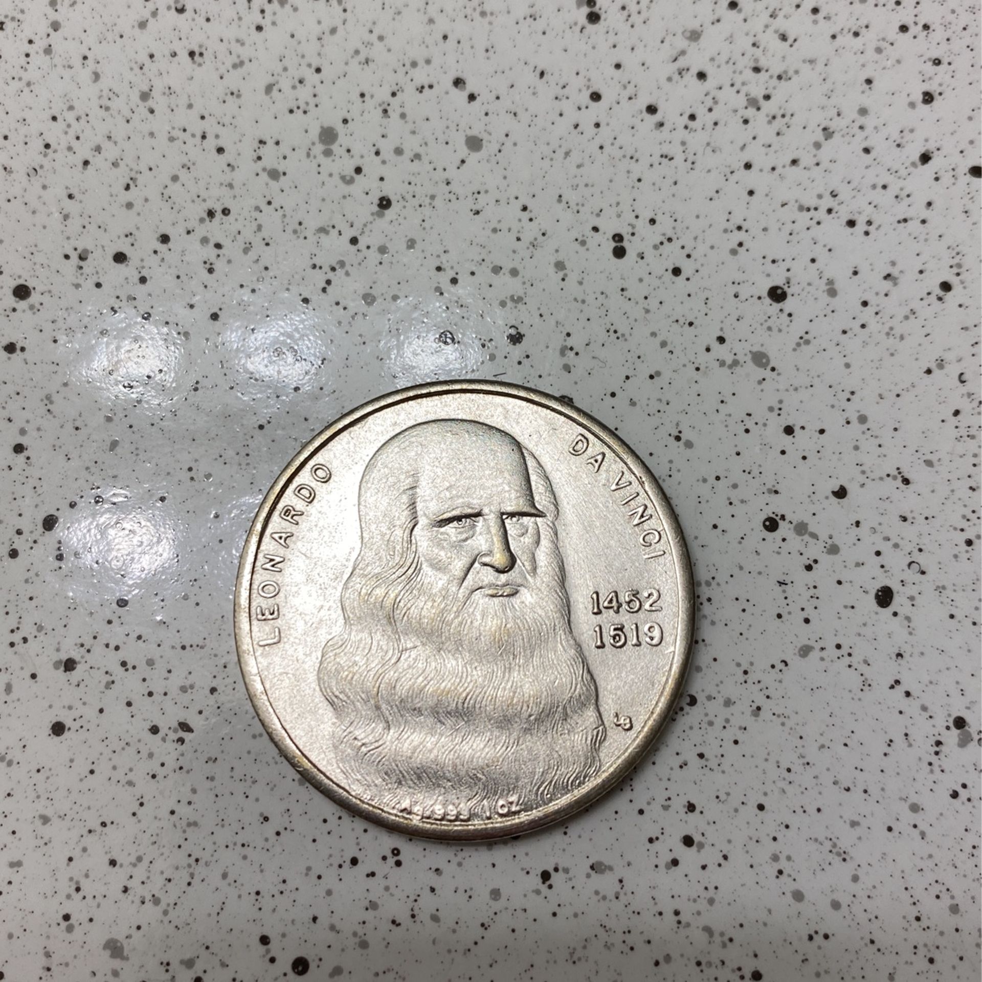 Leonardo Da Vinci Coin Silver
