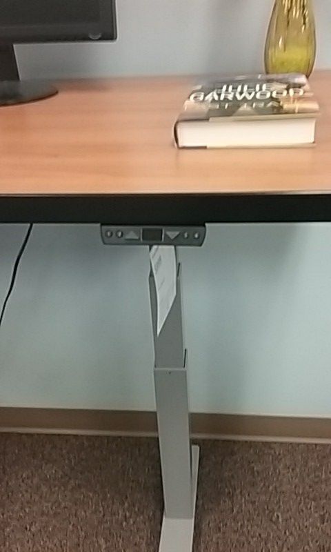 Honey Maple L Shape Sit Stand Desk For In Portland Or Offerup