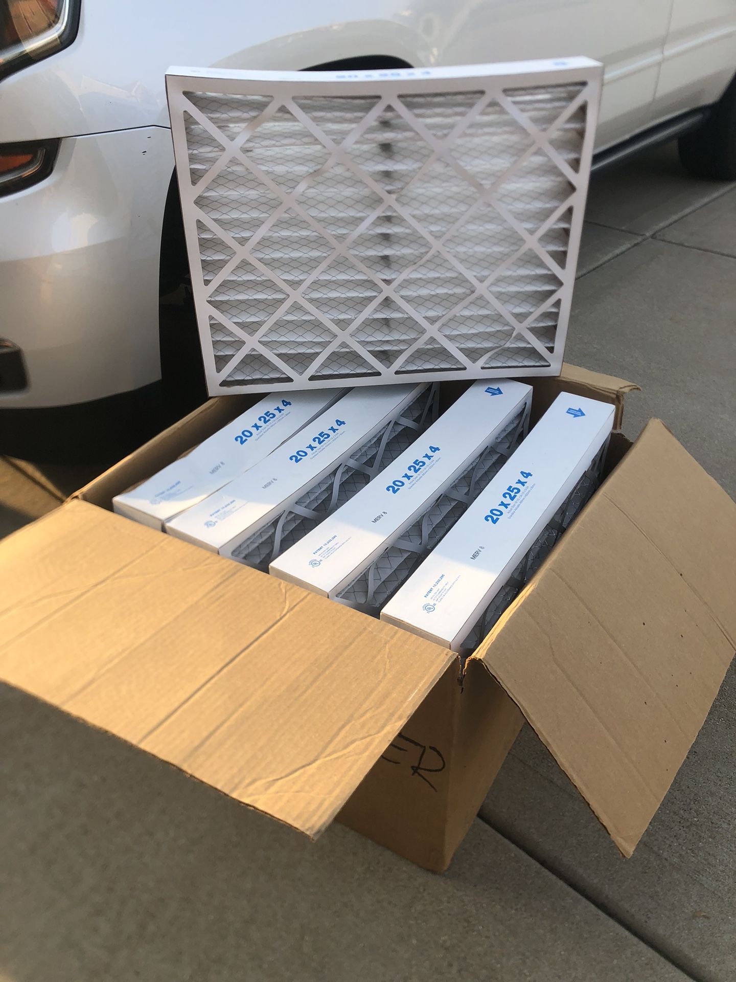 20 X 25 X 4 Merv AC Furnace Pleated Air Filters - 5 Pack