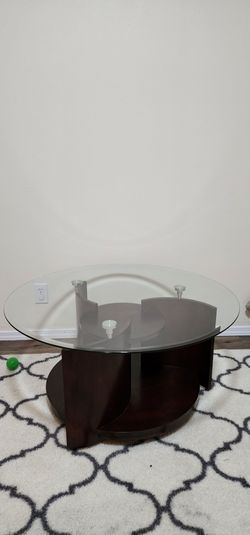 Glass coffee table
