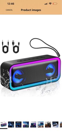 Portable Bluetooth Speaker with RGB Lights
