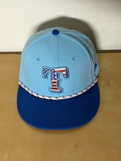 New Era Texas Rangers 2025 4th of July 59FIFTY Fitted Hat Size 7 Blue