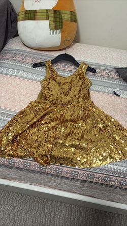 Gold Sequin Mini Dress