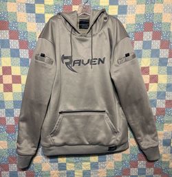 Raven Moto Armored Series Motorcycle Hoodie Men's 2XL Pakistan Gray Deep Pockets