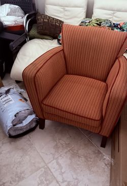 Orange Love Seat 