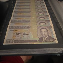 8 Uncirculated Bank Notes