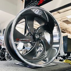 22” Staggered Us Mags Desperado 5 Wheels. In Stock Same Day Service. Central Tires