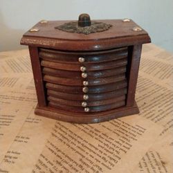 Wood, Cork Coaster Set 