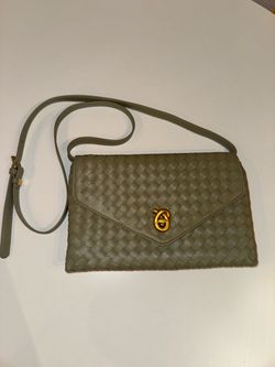 Anthropologie Green & Gold Crossbody Purse