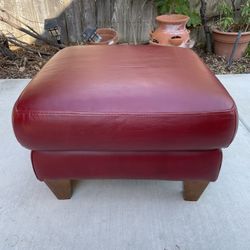 Natuzzi Genuine Leather Ottoman