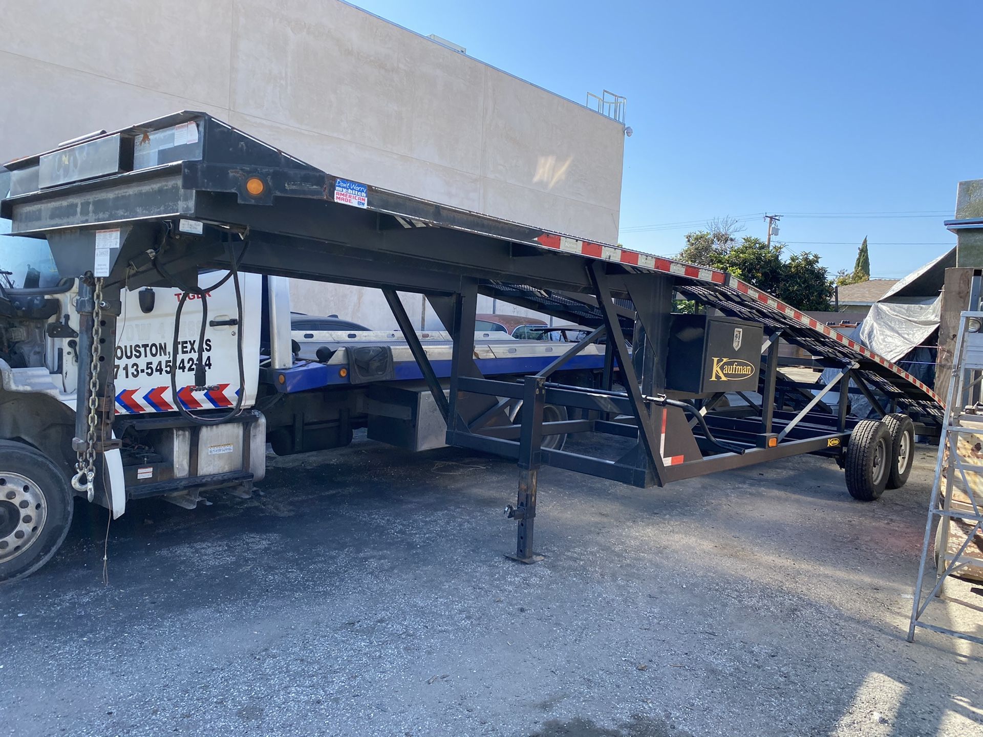 2014 Kaufman 3 Car Wedge Trailer