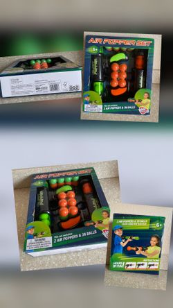 Air Popper Set Of Two Poppers and 36 Balls Toy