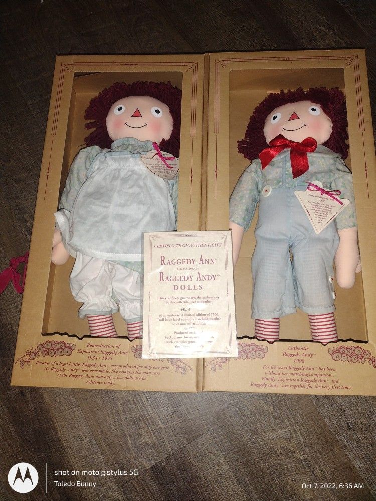 Raggedy Ann and Andy doll