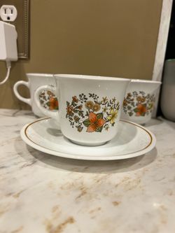 Corelle Indian Summer Cups & Saucer Plate