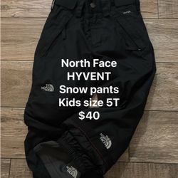THEI 192) North Face HYVENT Snow pants Kids size 5T $40