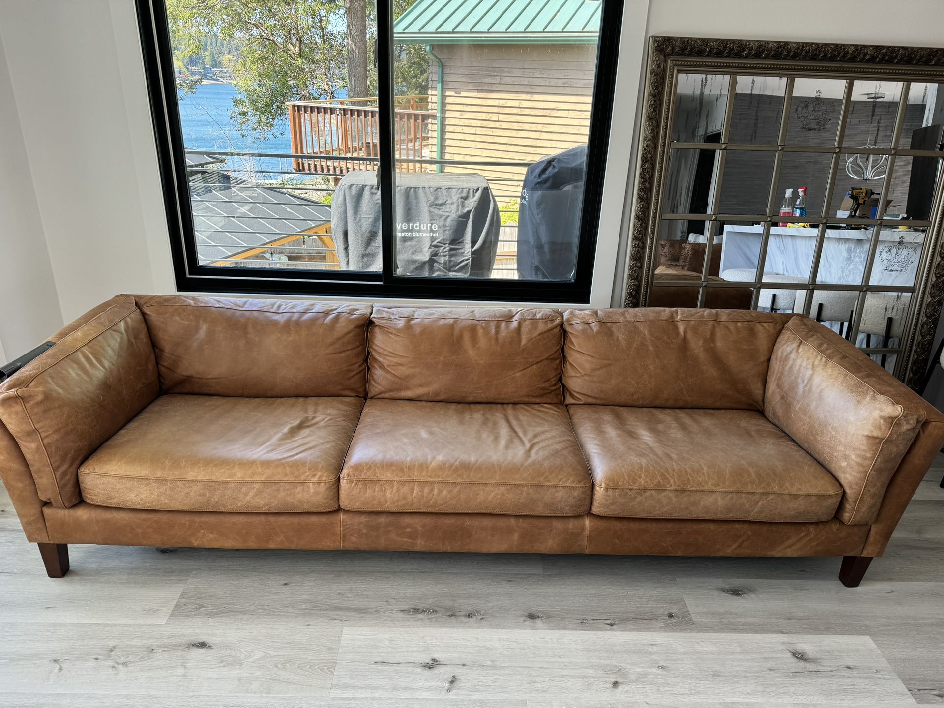 Leather Couch And Armchair