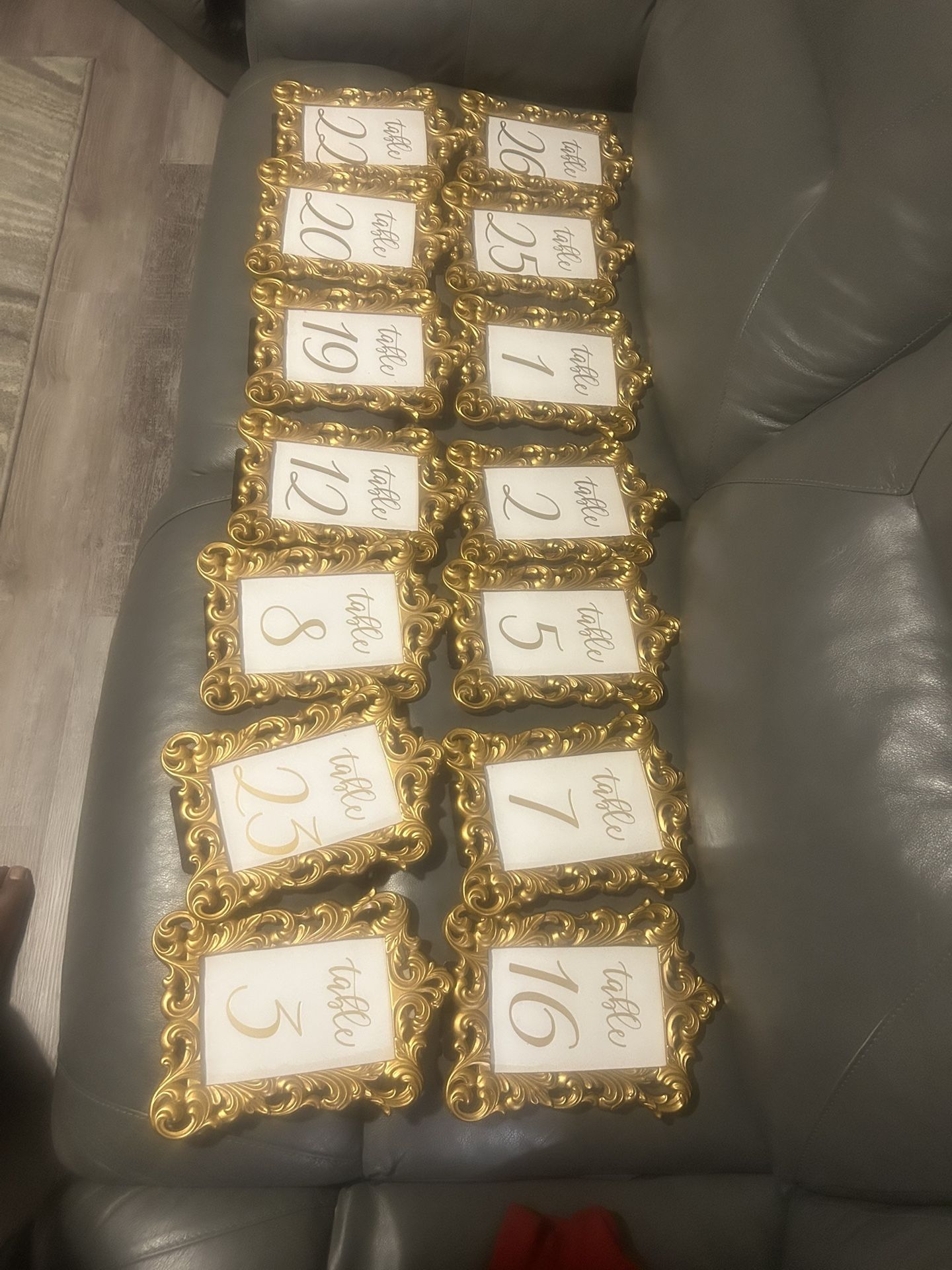 NUMBER TABLE SETTING