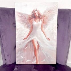 Angel Wall Art Canvas 💫 Like New 💫« I have a set Of Four See All Listings
