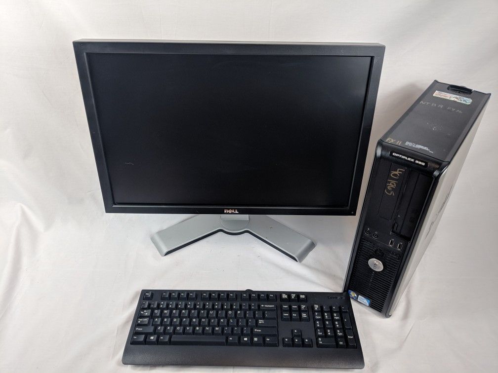 Dell Complete desktop 8GB 500GB 24" Flatscreen Windows 10 dvd