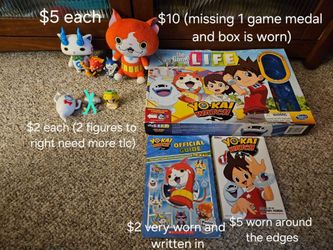 Yo Kai Watch Figures, Plush, Books And The Game Of Life