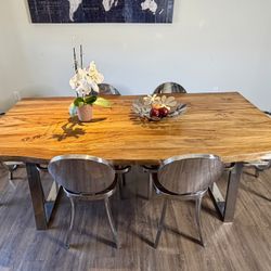 Heartbroken to Sell – Massive 7-Piece Live Edge Dining Set