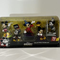 Disney Mickey Mouse The True Original 90 Years Collectible 5 Piece Figure Set