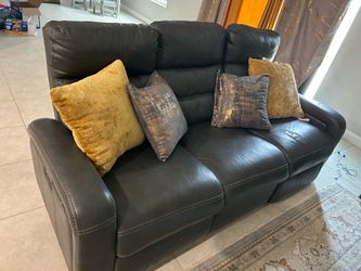 Leather sofa from room to go