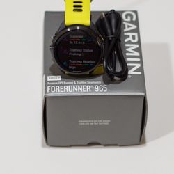 Garmin Forerunner 965 GPS Smartwatch Like New + Garmin HRM-Run | Box & Charger