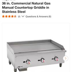 Natural Gas Manual Countertop Griddle