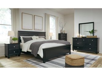 Lanolee Black King Panel 5-Piece Bedroom Set (Online Special Price)