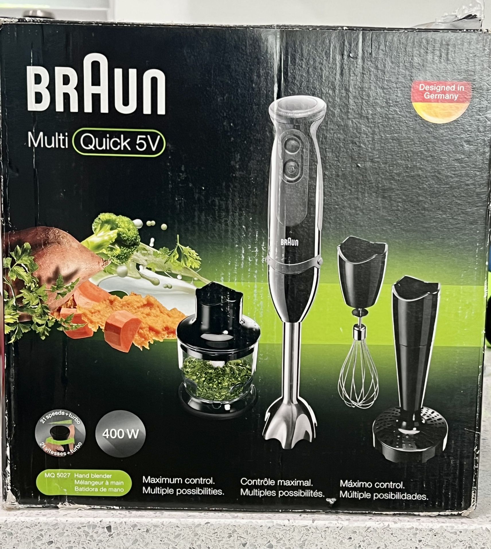 Braun Multiquick 5V Hand Blender 400w MQ 5027 New