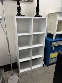 8-Cube Organizer Storage with Opened Back Shelves, Shelf Unit