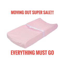 Munchkin® Secure Grip™ Contoured Baby Diaper Changing Pad for Dresser, Waterproof, 16" x 31" With Pink For Changing Pad Cover