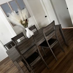 Modern Dining Set – Table + 4 Chairs (Living Spaces) – Moving Sale