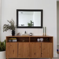 Wall Mirror Rectangular Black And Gold