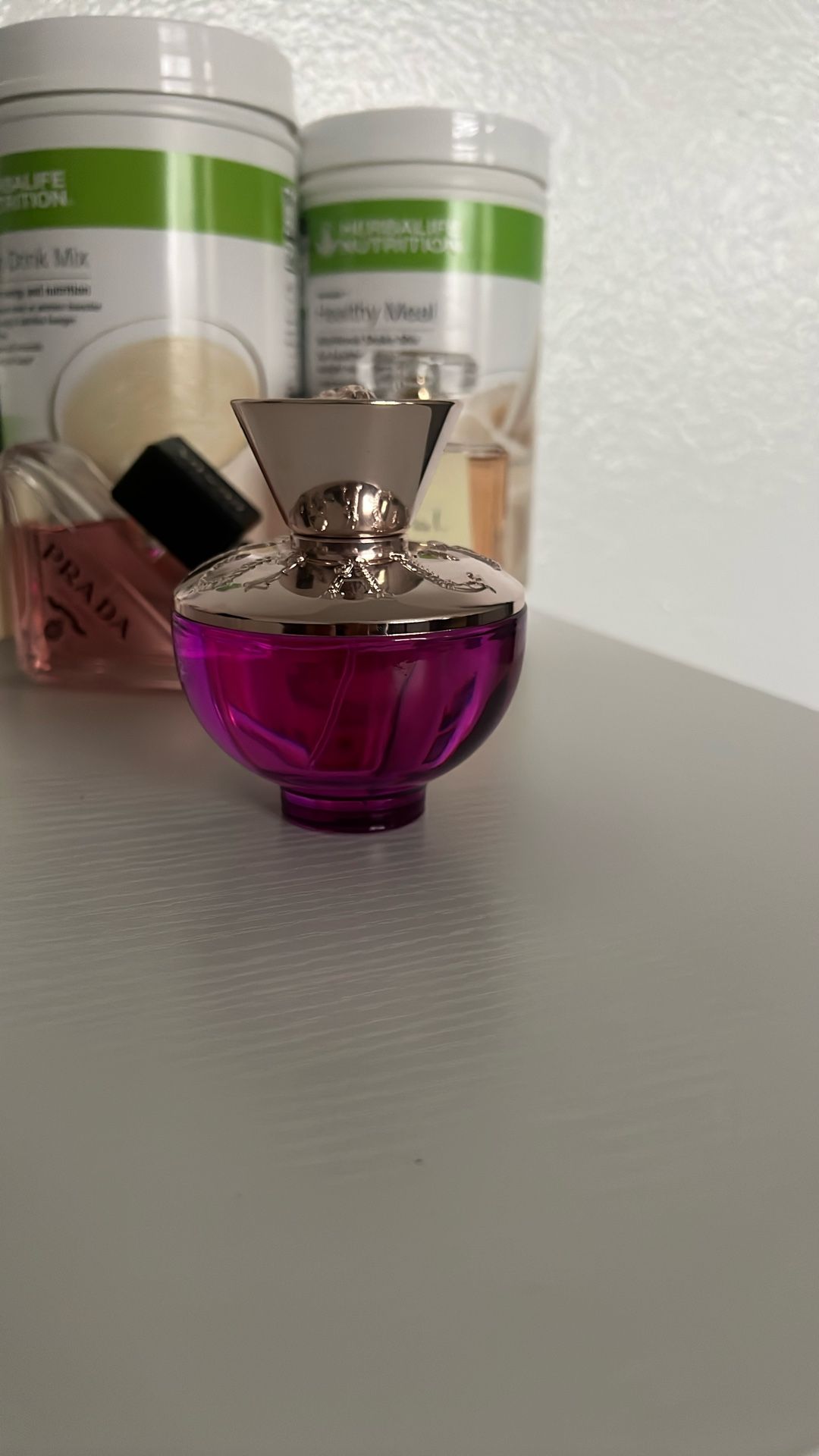 Purple and Silver Perfume Bottle
