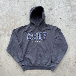 Vintage CSUF Cal State University Of Fullerton Alumni Sewn Patch Champion Pullover Hoodie