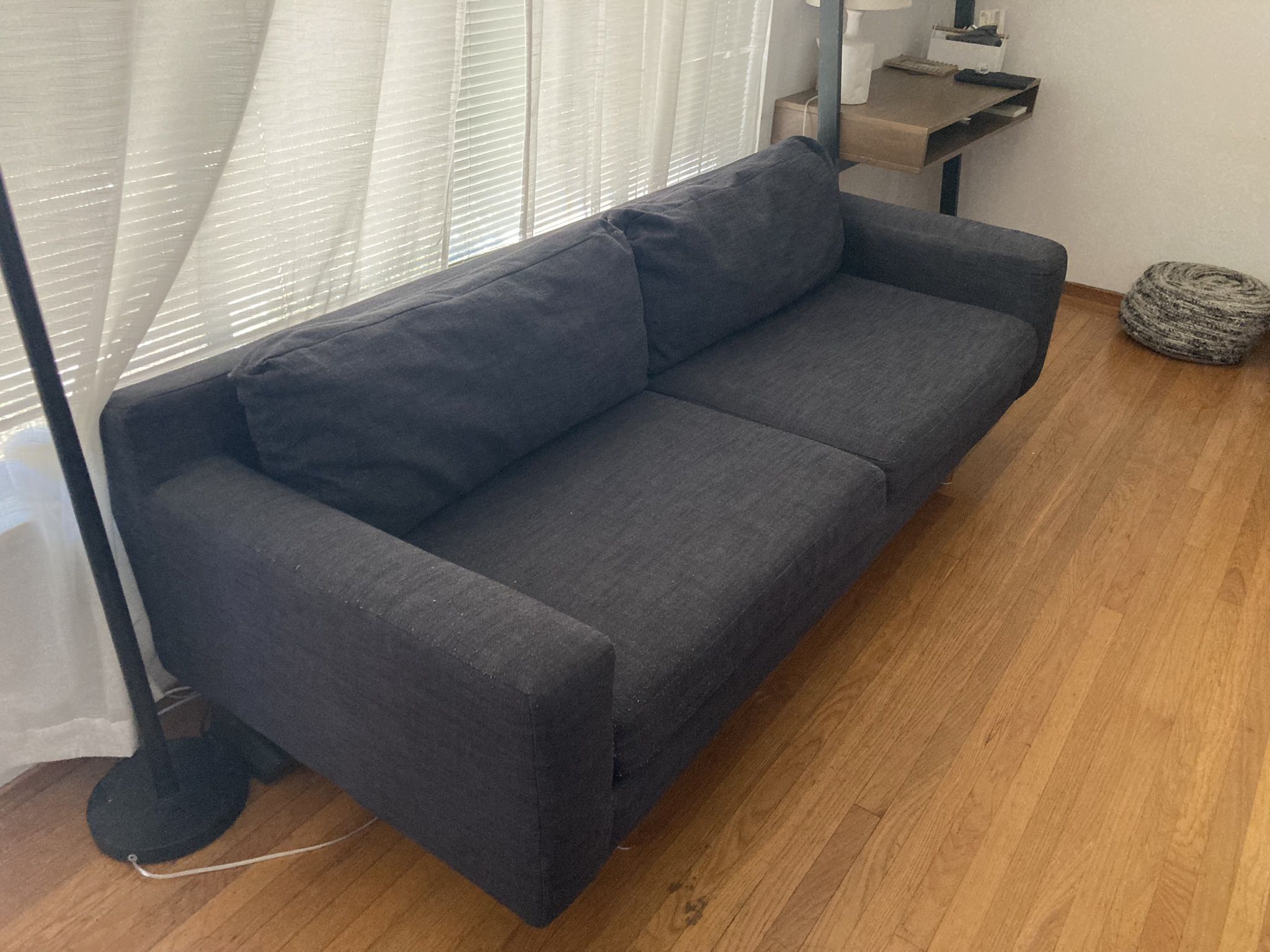 West Elm Couch / Sofa, Mid Century Modern, Navy Blue