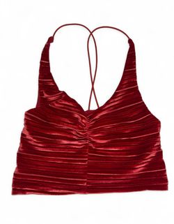 UO red going out crop top