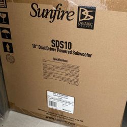 Powered subwoofer-Sunfire 10” dual powered