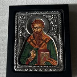 Saint John’s Byzantine Icon Pure 925 Sterling Silver